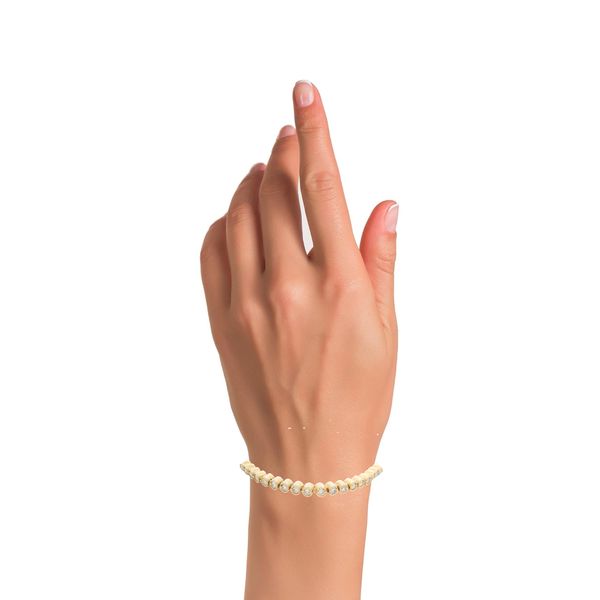 14K Yellow Gold Diamond Bezel Tennis Bracelet Image 2 JMR Jewelers Cooper City, FL