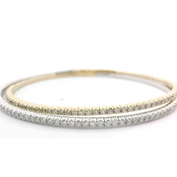 14 Karat Two-Tone Diamond Tennis Bracelet JMR Jewelers Cooper City, FL