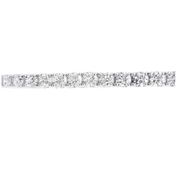 14K White Gold Lab Created Diamond Tennis Bracelet