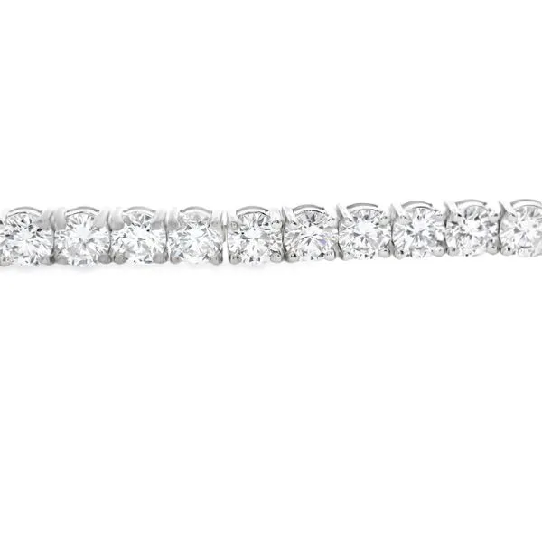 14K White Gold Lab Created Diamond Tennis Bracelet