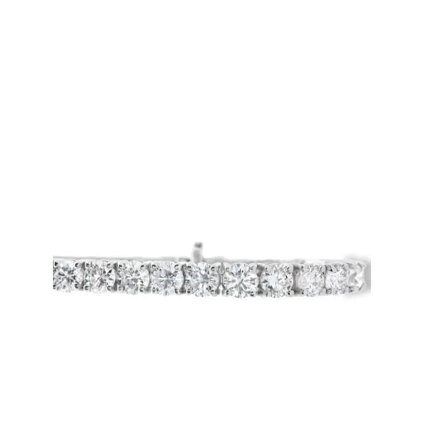 14K White Gold Lab Created Diamond Tennis Bracelet