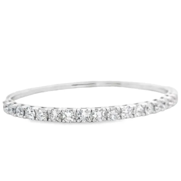 14K White Gold Lab Created Diamond Bracelet