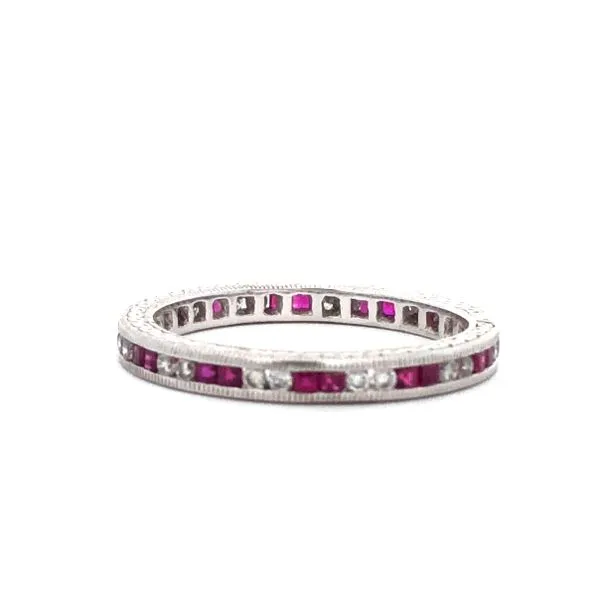 Platinum Diamond Ruby Fashion Ring similar item image