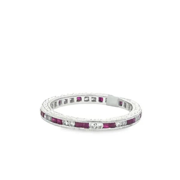 Platinum Diamond Ruby Fashion Ring similar item image