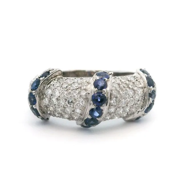 18Kt Diamond Sapphire Fashion Ring JMR Jewelers Cooper City, FL