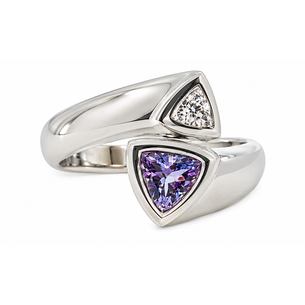 14Kt Diamond and Tanzanite Fashion Ring JMR Jewelers Cooper City, FL