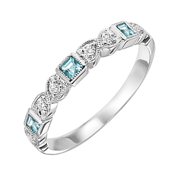 10K White Gold Synthetic Alexandrite & Diamond Fashion Ring JMR Jewelers Cooper City, FL