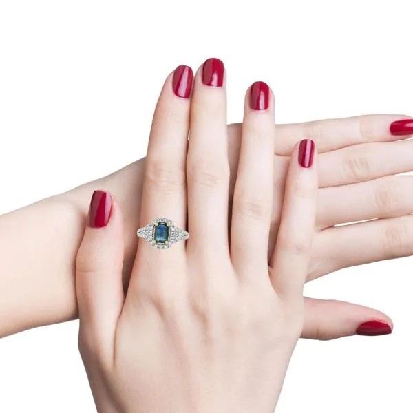 14Kt Yellow Gold Sapphire and Diamond Fashion Ring