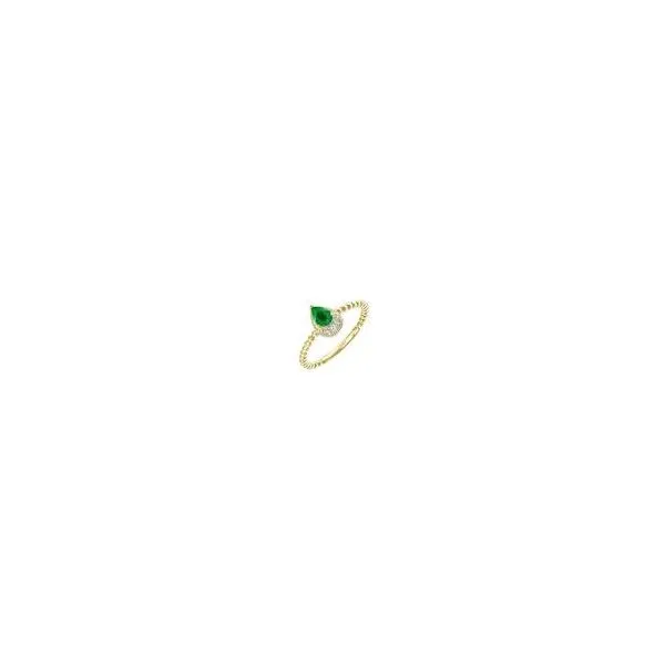 14Kt Yellow Gold Diamond and Emerald Fashion Ring JMR Jewelers Cooper City, FL