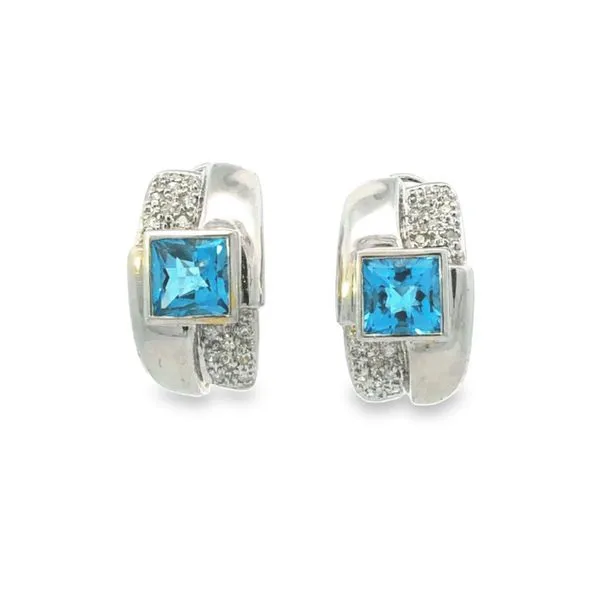 14Kt  Diamond and Topaz Earrings similar item image