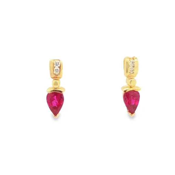 Diamond Ruby Earrings