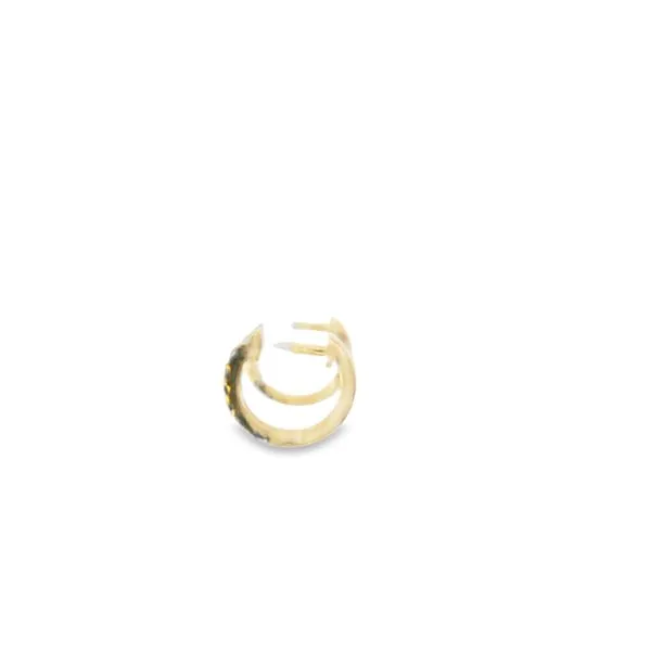 14K Yellow Gold Sapphire Huggie Earrings