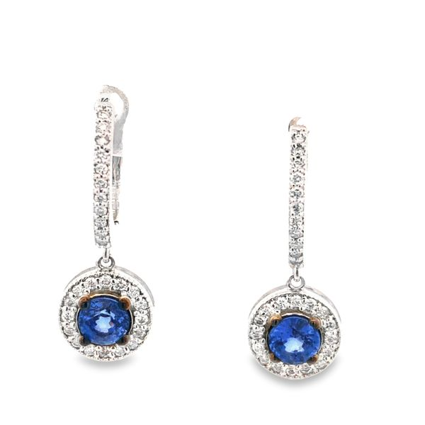 14Kt White Sapphire and Diamond Earrings JMR Jewelers Cooper City, FL