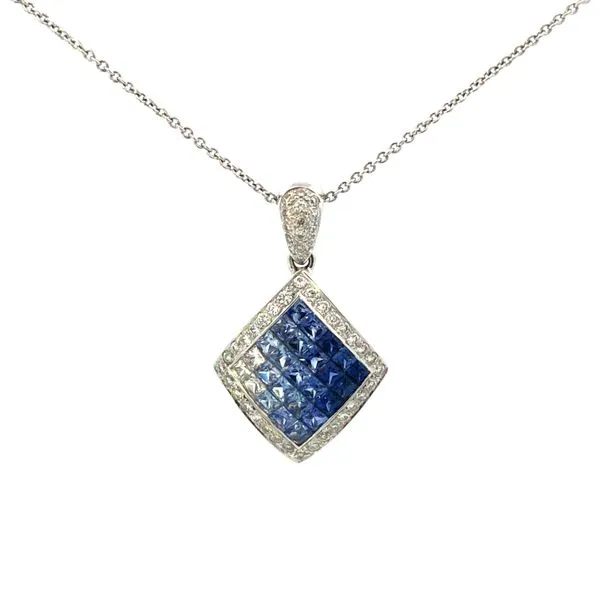18K Yellow Gold Sapphire Pendant JMR Jewelers Cooper City, FL