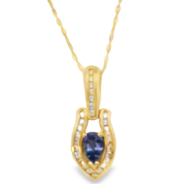 14 Karat Tanzanite and Diamond Pendant JMR Jewelers Cooper City, FL