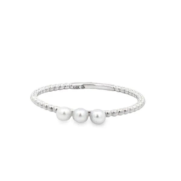 14K White Gold Fresh Water Pearl Ring
