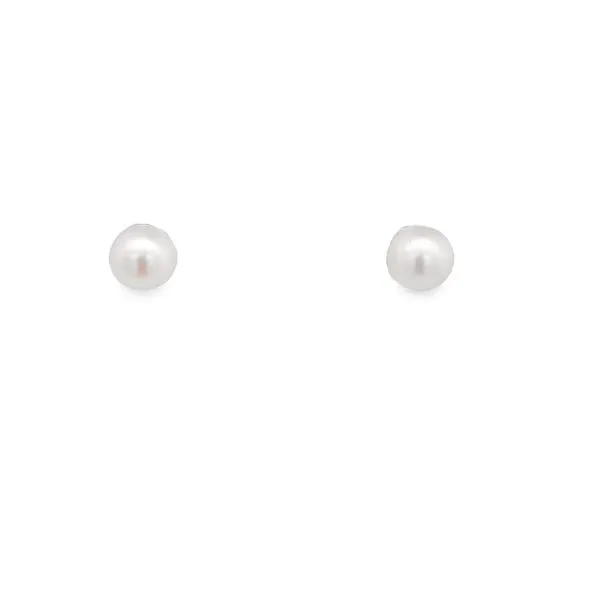 14K Yellow Gold Freshwater Pearl Stud Earrings