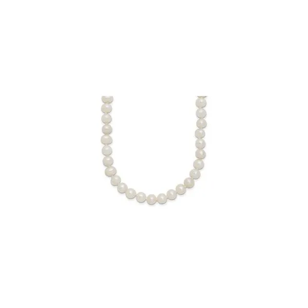 Sterling Silver White Freshwater Pearl Strand