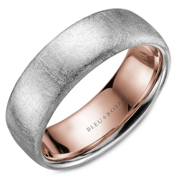 14K White Gold 7.5mm Bleu Royal Wedding Band JMR Jewelers Cooper City, FL