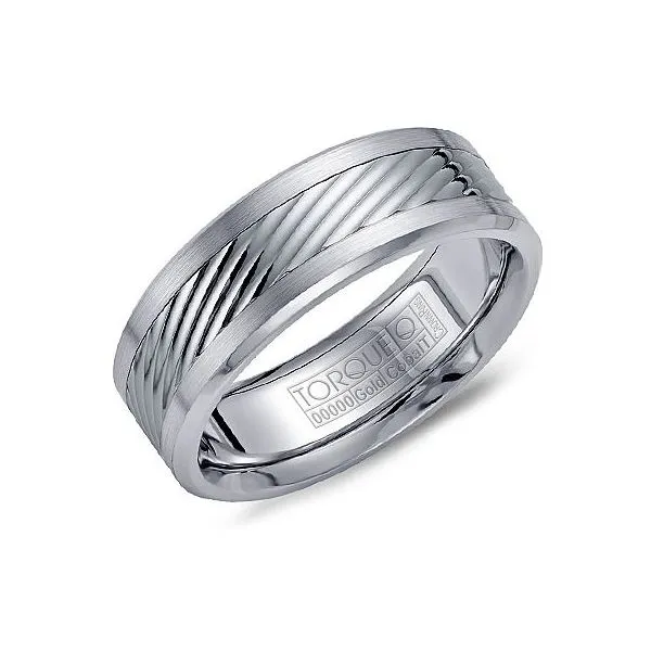 Cobalt and 14K White Gold 7.5mm Wedding Band Size 10 JMR Jewelers Cooper City, FL