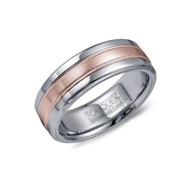 Cobalt and 14K Rose Gold 7.5mm Wedding Band Size 10 JMR Jewelers Cooper City, FL