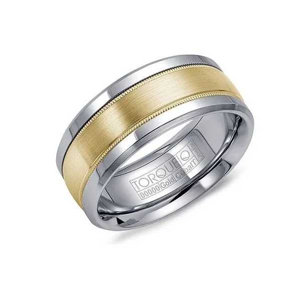 Cobalt and 14Kt Yellow Wedding Band JMR Jewelers Cooper City, FL