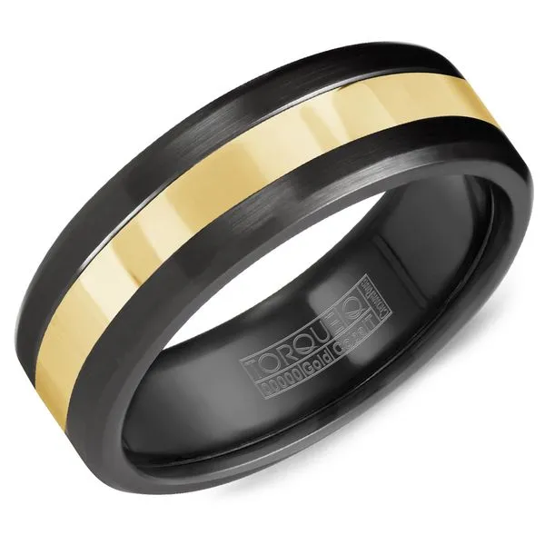 Cobalt and 14Kt Yellow Wedding Band JMR Jewelers Cooper City, FL