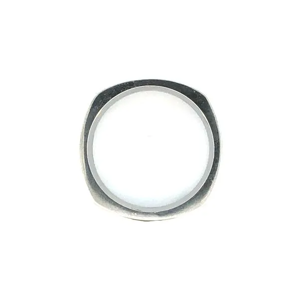Cobalt Chrome Zirconium Hammer/Polish Men's Wedding Band Image 2 JMR Jewelers Cooper City, FL