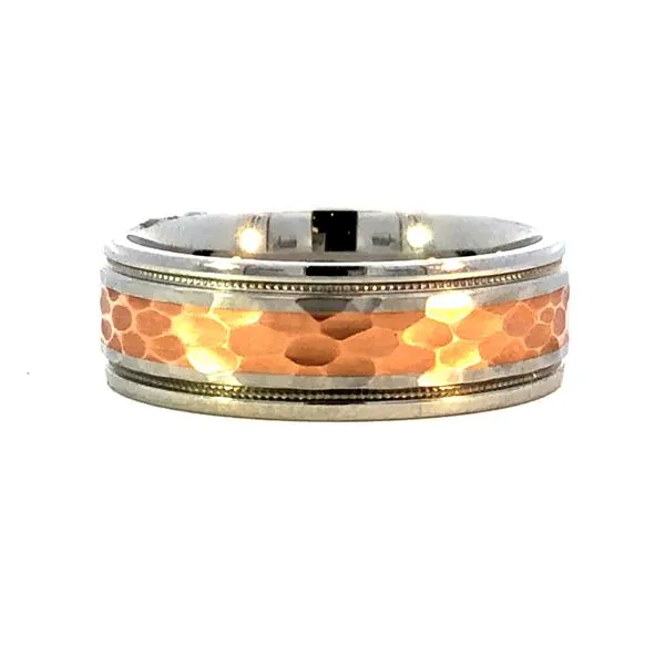 14KR Cobalt Chrome Hammer/Polish Wedding Band