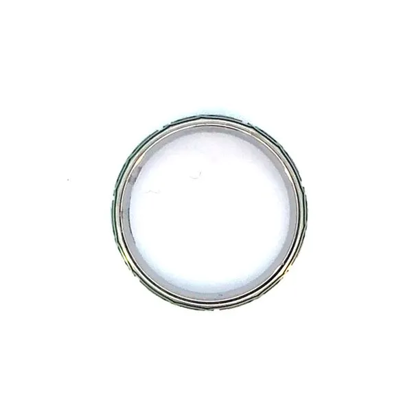 Cobalt Chrome Celtic Green Out Satin Wedding Band