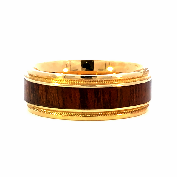 14KY Hardwood/Polish Wedding Band JMR Jewelers Cooper City, FL