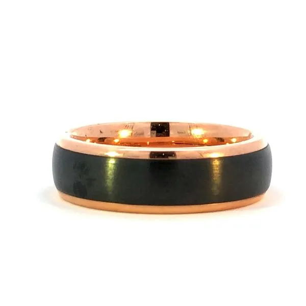 14Kt Rose Gold Zirconium Satin/Polish Wedding Band