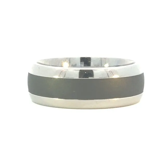 Cobalt Chrome Zirconium Bead/Polish Wedding Band