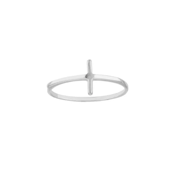 14K White Gold Cross Fashion Ring Image 2 JMR Jewelers Cooper City, FL