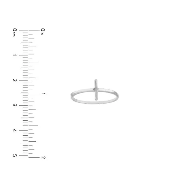 14K White Gold Cross Fashion Ring Image 4 JMR Jewelers Cooper City, FL