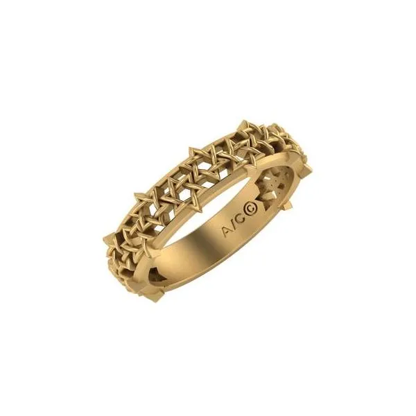 14Kt Yellow Star of David Band JMR Jewelers Cooper City, FL