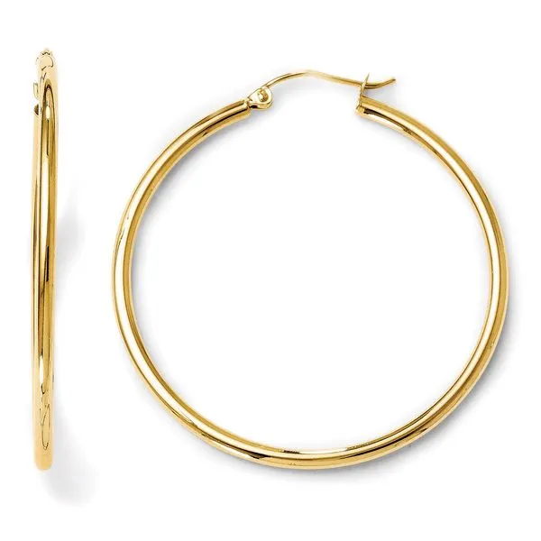 14K Yellow Gold Polished Hoop Earrings similar item image
