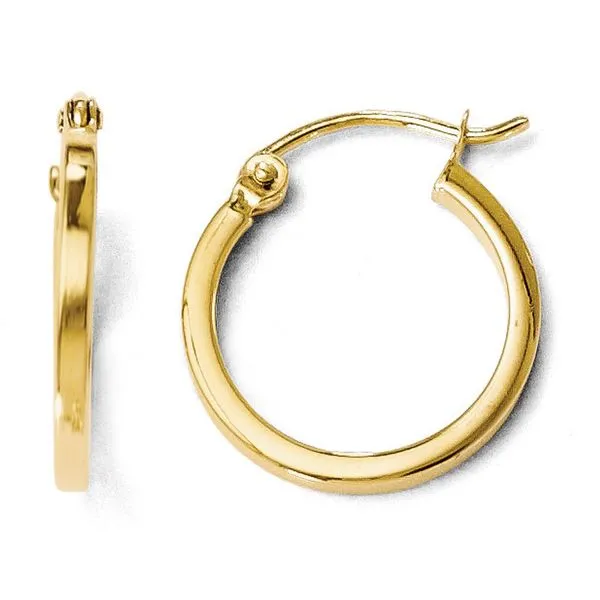 14K Yellow Gold Polished Hoop Earrings similar item image