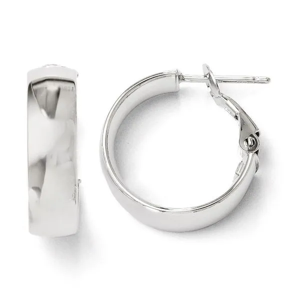 14K White Gold Hoop Earrings similar item image