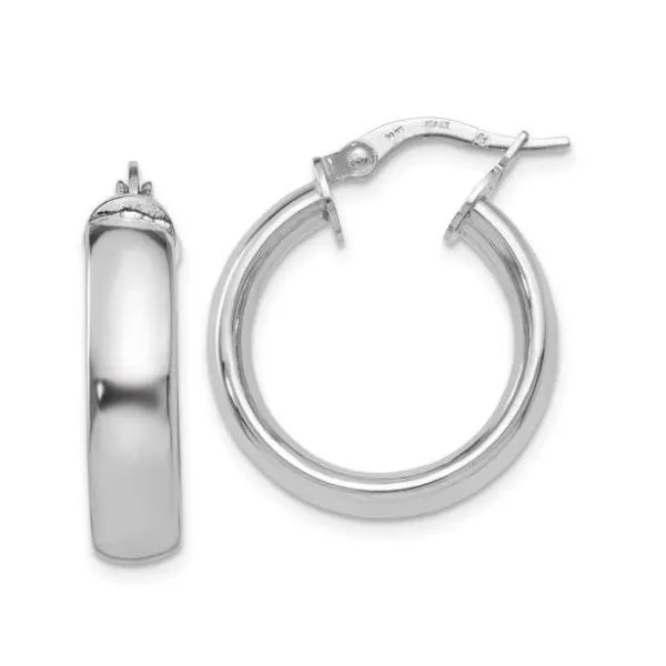 14K White Gold Hoop Earrings similar item image