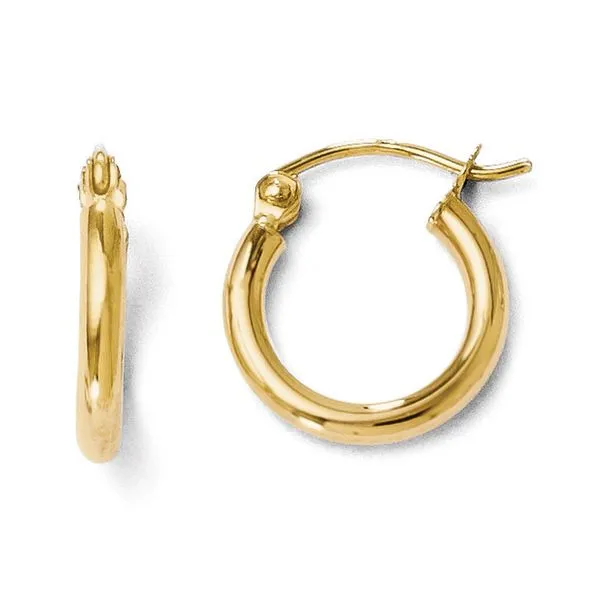 14K Yellow Gold Hoop Earrings