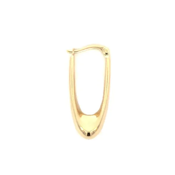 14Kt Yellow Gold Polished Hoop Earrings Image 2 JMR Jewelers Cooper City, FL