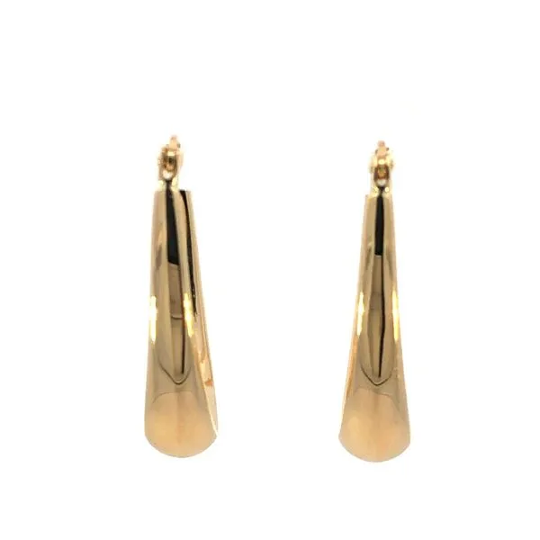 14Kt Yellow Gold Polished Hoop Earrings JMR Jewelers Cooper City, FL