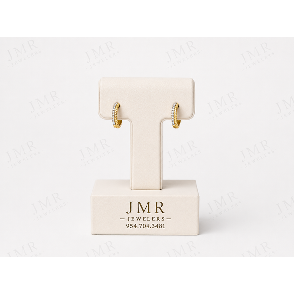 10 Karat Yellow Diamond Rope Petite Huggie Earrings Image 3 JMR Jewelers Cooper City, FL
