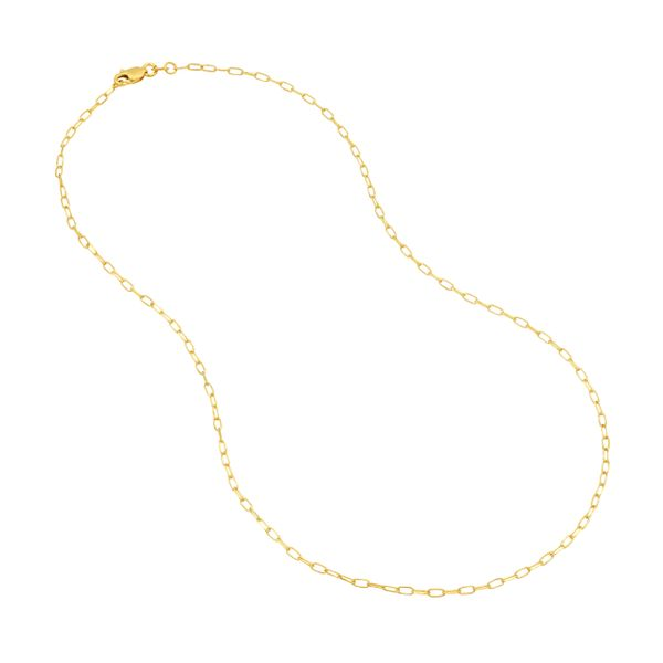 14Kt Yellow Paperclip Chain 18" Image 3 JMR Jewelers Cooper City, FL