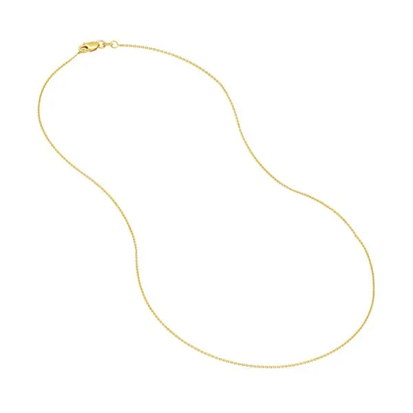 14K Yellow Gold .8mm D/C Cable Chain 16" Image 3 JMR Jewelers Cooper City, FL
