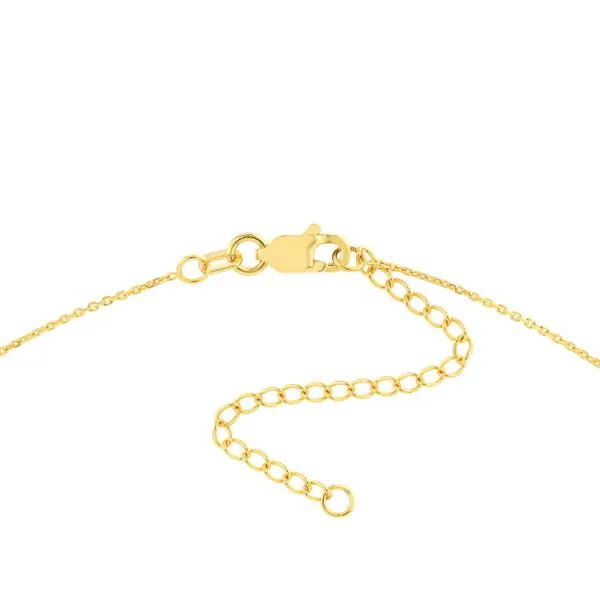 14Kt Yellow Gold Puffed Heart Necklace Image 4 JMR Jewelers Cooper City, FL