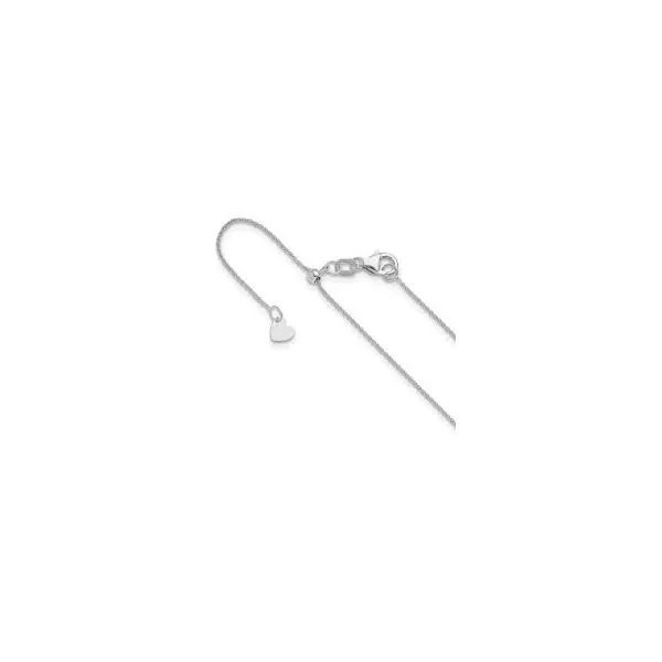 14Kt White Adjustable Round Cable Chain JMR Jewelers Cooper City, FL