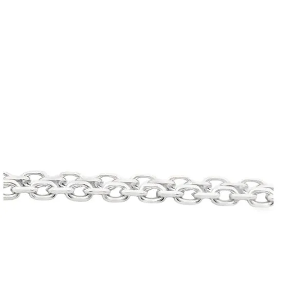 14Kt White Gold Rolo Chain
