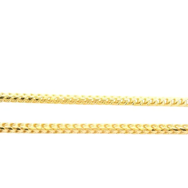 14Kt Yellow Gold Round Wheat Chain